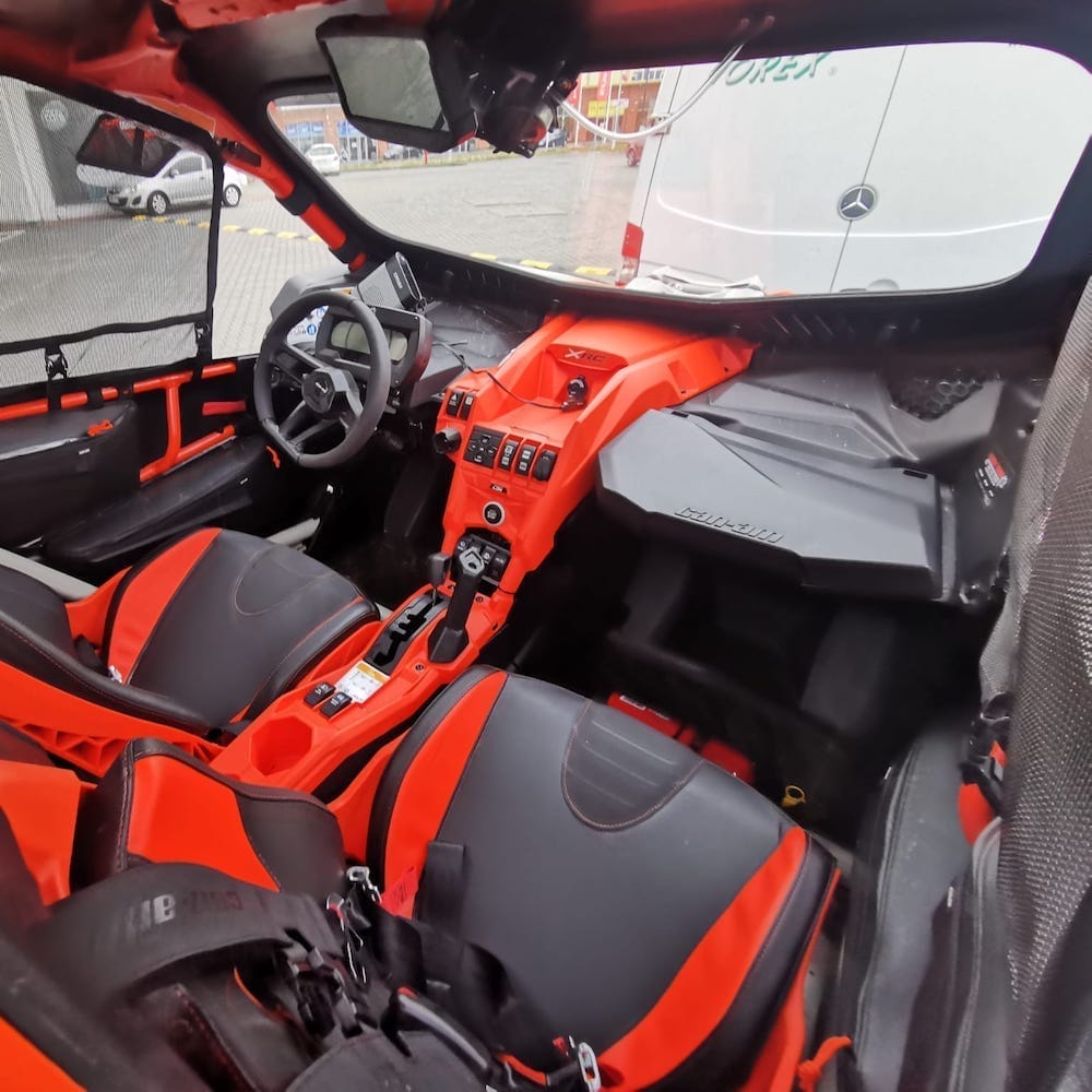 can-am inside view on extremalshield windshield