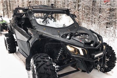 can-am x3 extremalshield windshield photo in action