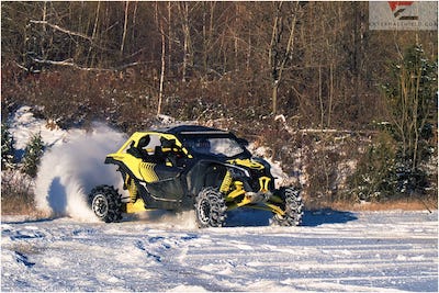 can-am x3 extremalshield windshield photo in action