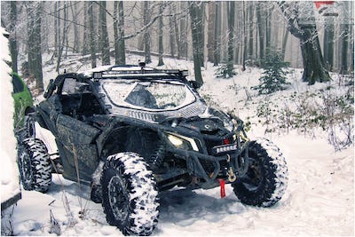 can-am x3 extremalshield windshield photo in action