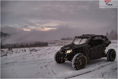 can-am x3 extremalshield windshield photo in action